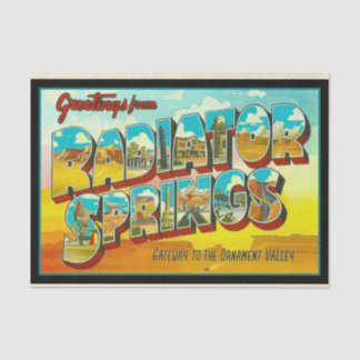Greetings from Radiator Springs Arizona Tissue Paper