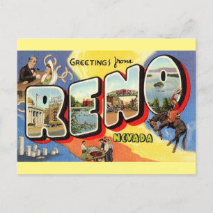 Greetings from Reno Nevada Travel Postcard