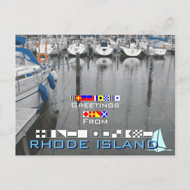 Greetings from Rhode Island Postcard (Front)