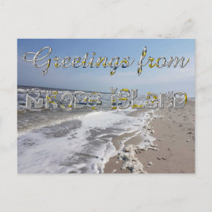 Greetings from Rhode Island State Flag Hearts USA Postcard