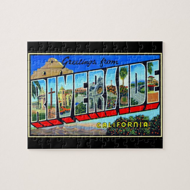 Greetings from Riverside California Jigsaw Puzzle (Horizontal)