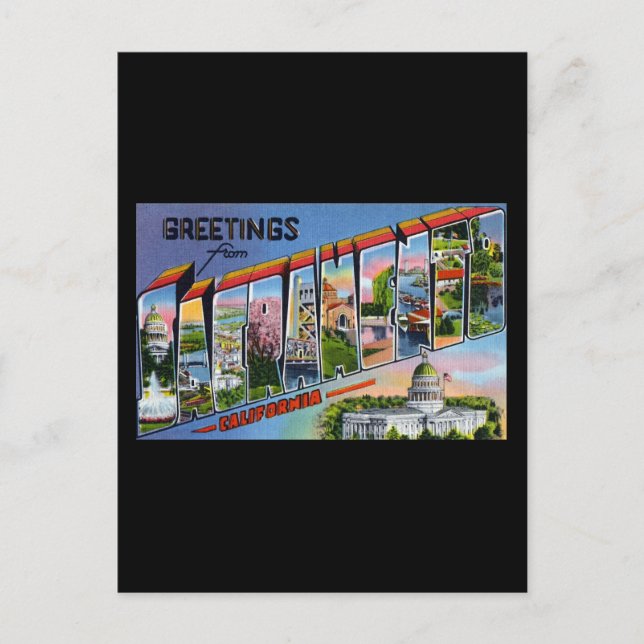 Greetings from Sacramento California Postcard (Front)