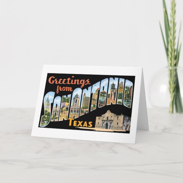 Greetings From San Antonio Texas Card (Front)