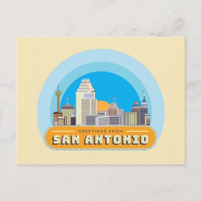 Greetings From San Antonio Texas USA Postcard (Front)