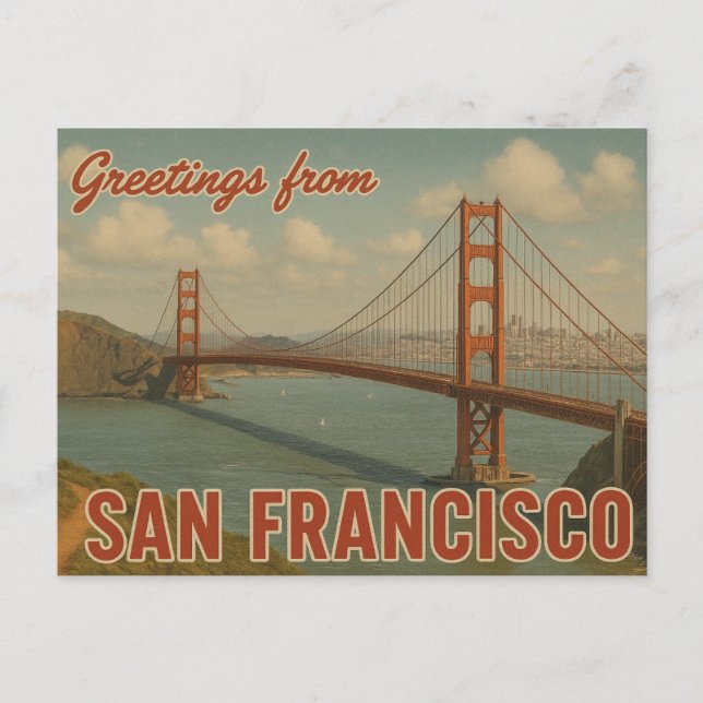 Greetings From San Francisco Postcard (Front)