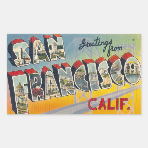 Greetings from San Francisco Rectangular Sticker