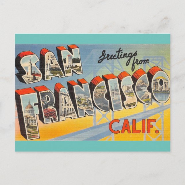 Greetings from San Francisco Travel Postcard (Front)