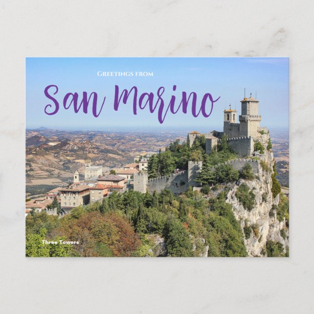 Greetings from San Marino Postcard (Front)