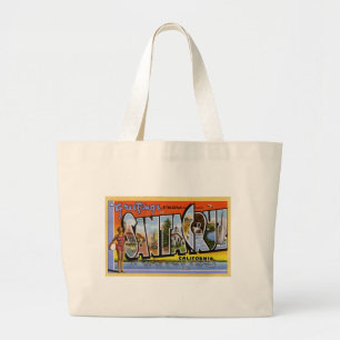 Greetings from Santa Cruz California Large Tote Bag
