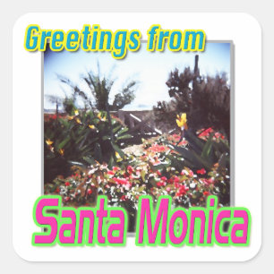 "Greetings from Santa Monica Garden" Sticker