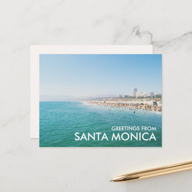 Greetings from Santa Monica Postcard (Front/Back In Situ)