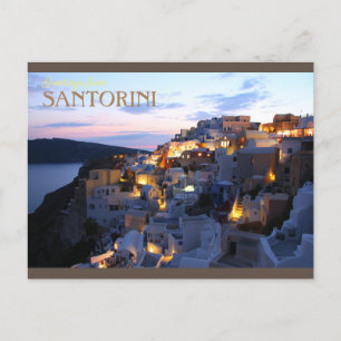 Greetings from Santorini Postcard