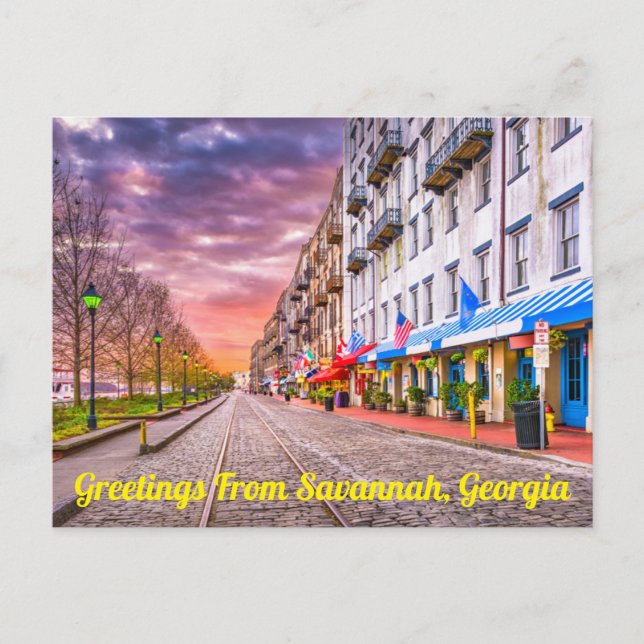 Greetings From Savannah, Georgia Postcard (Front)