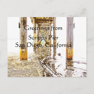 Greetings from Scripps Pier Postcard
