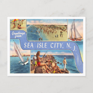 Greetings from Sea Isle City, New Jersey Travel Postcard