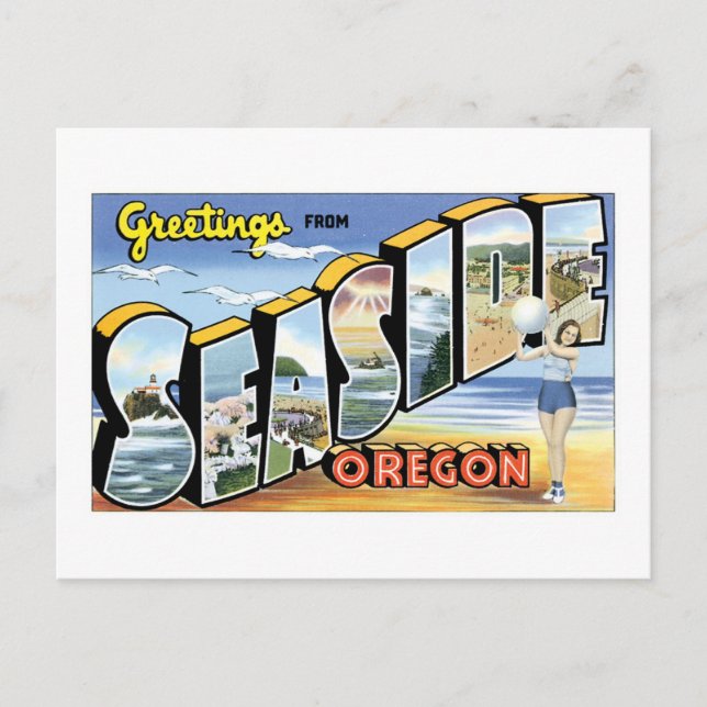 Greetings from Seaside, Oregon Postcard (Front)
