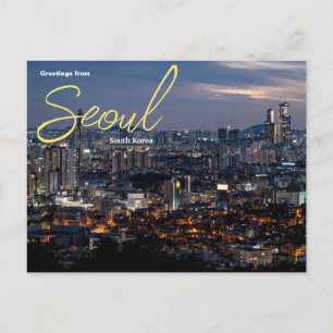 Greetings from Seoul South Korea Postcard