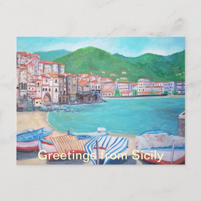 Greetings from Sicily Postcard (Front)