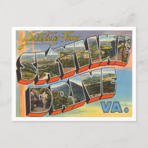 Greetings from Skyline Drive, Virginia Travel Postcard