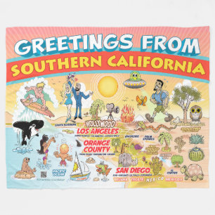 Greetings from SoCal Fleece Blanket