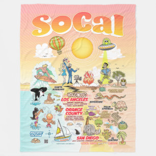 Greetings from SoCal Fleece Blanket