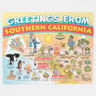 Greetings from SoCal Fleece Blanket
