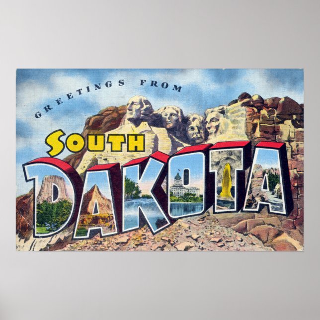 Greetings from South Dakota Poster (Front)