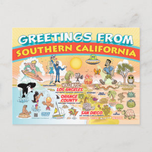 Greetings from Southern California Postcard