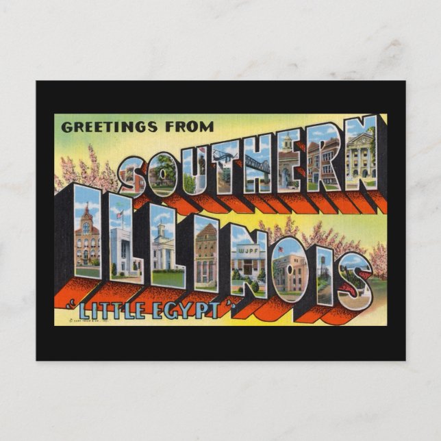 Greetings from Southern Illinois Little Egypt Postcard (Front)