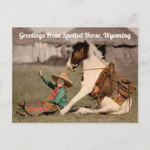 Greetings From Spotted Horse, Wyoming Postcard