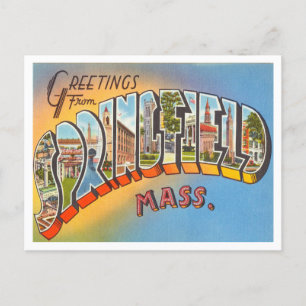 Greetings from Springfield, Massachusetts Travel Postcard