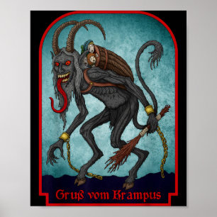 Greetings From Ss Vom Krampus Christmas Festive Ho Poster