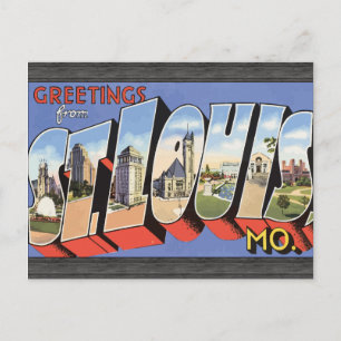 Greetings From St. Louis, Mo., Vintage Postcard