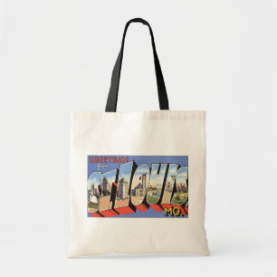 Greetings From St. Louis, Mo., Vintage Tote Bag