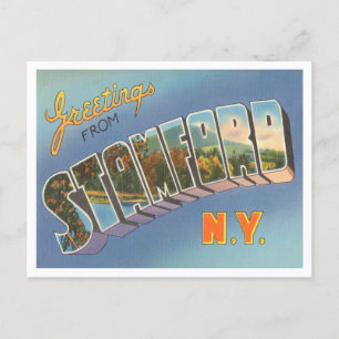Greetings from Stamford, New York Vintage Travel Postcard
