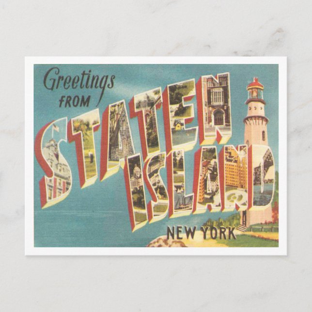Greetings from Staten Island, New York Travel Postcard (Front)