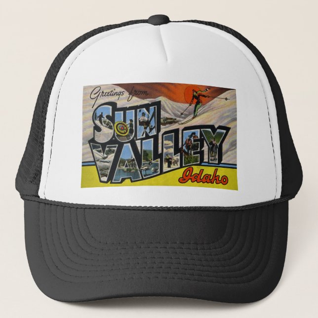 Greetings from Sun Valley Idaho Trucker Hat (Front)