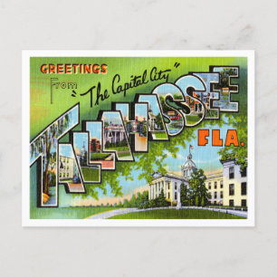 Greetings from Tallahassee, Florida Vintage Travel Postcard