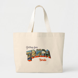 Greetings from Tampa, Florida Large Tote Bag