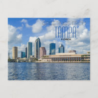 Greetings from Tampa Florida Scenic Postcard