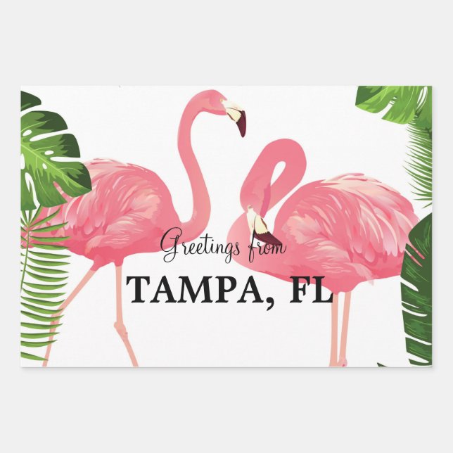 Greetings from Tampa, Florida Wrapping Paper Sheet (Front)