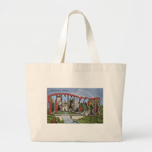 Greetings From Tennessee Large Tote Bag