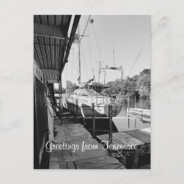 GREETINGS FROM TENNESSEE scenic boat photo | Postcard