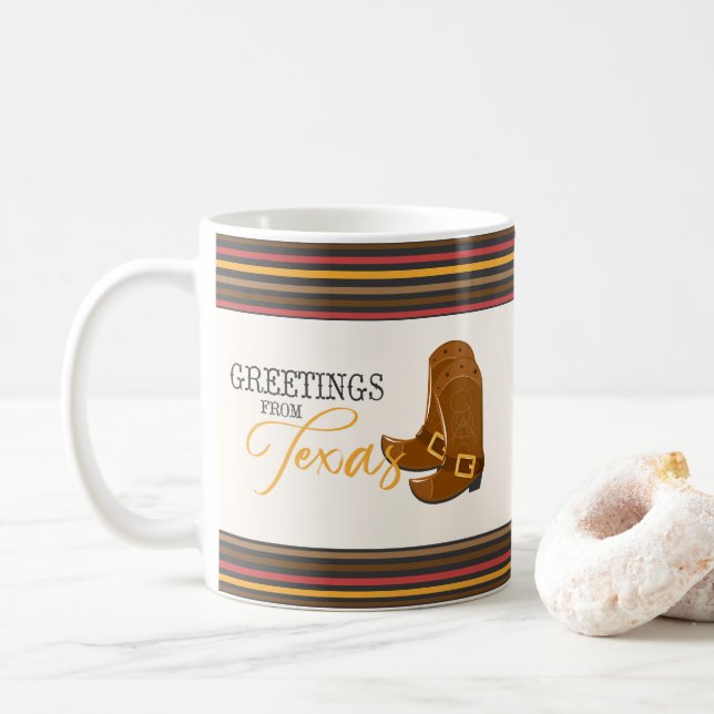 Greetings From Texas Coffee Mug (With Donut)