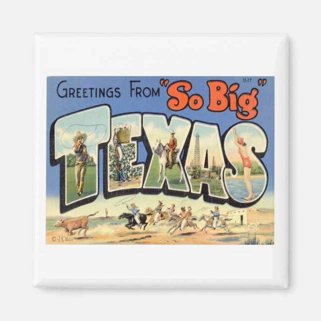 Greetings From Texas Magnet (Front)