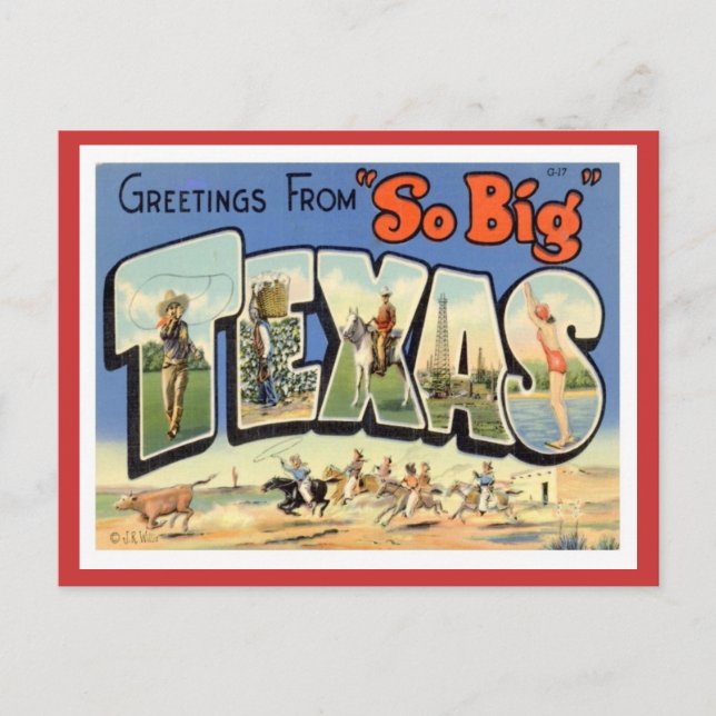 Greetings From Texas Postcard (Front)