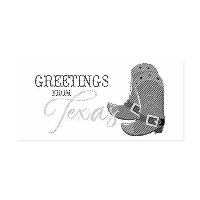 Greetings From Texas Rubber Stamp (Imprint)