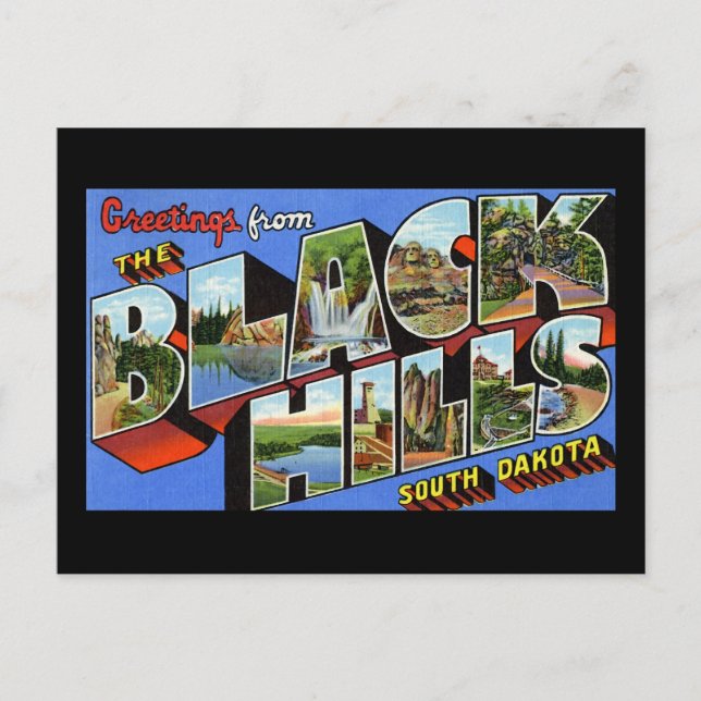 Greetings from the Black Hills South Dakota Postcard (Front)