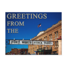 Greetings From the Fort Worth Stockyards Fun Texas