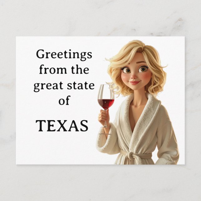 Greetings from the great state of Texas Postcard (Front)